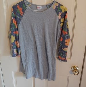 LuLaRoe Floral 3/4 Sleeve Tshirt